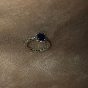 Timeless Elegance, True Blue Crystal & Clear Ring